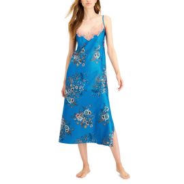 Lace-Trim Slip Dress Nightgown Lingerie-INC - INTERNATIONAL CONCEPTS