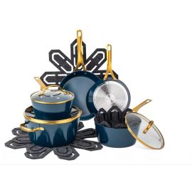 BROOKLYN STEEL CO. 12-Pc. Orbit Cookware Set Navy