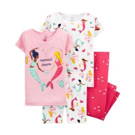 Carter's 4-Piece Mermaid 100% Snug Fit Cotton PJs