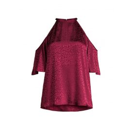 Michael Kors Cold-Shoulder Cheetah-Print Top 