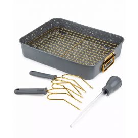 BROOKLYN STEEL CO. Constellation Roaster with Baster & Lifters Sky