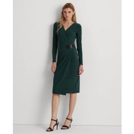 BUCKLED JERSEY DRESS-RALPH LAUREN