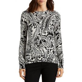 Paisley-Print Slim Sweater-RALPH LAUREN