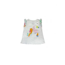 First Impressions Baby Girls Bird Friends Flutter Top