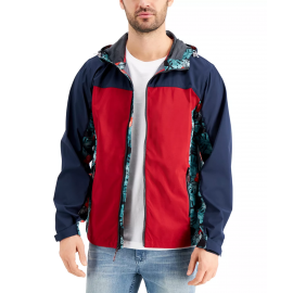 HAWKE & CO. Men's All-Season Lightweight Stretch Hooded Rain Jacket