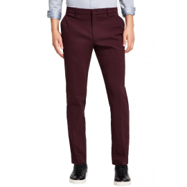 Tommy Hilfiger Mens Modern-Fit TH Flex Stret Wine Solid 50W x 30L