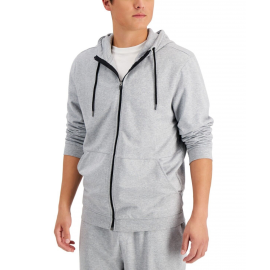 ALFANI Men's Mendoza Zip Hoodie, Grey Heather