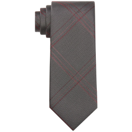 CALVIN KLEIN Men's Open Grid Tie In Gray Multi