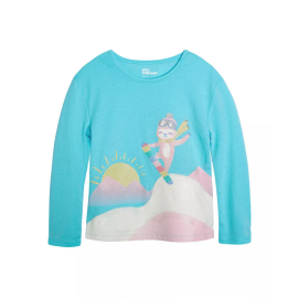 EPIC THREADS Little Girls Ski Sloth Long Sleeve T-shirt