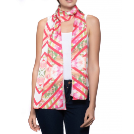 INC INTERNATIONAL CONCEPTS Chevron Floral Oblong Scarf