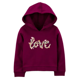 Carter's Love Hooded Top - Purple