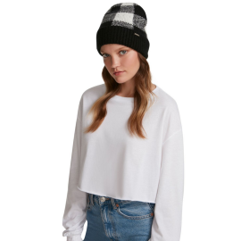 STEVE MADDEN Womens Hat Brushed Gingham Beanie