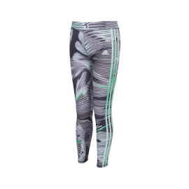 Adidas Big Girls Aeroready Allover Print 3-Stripes Tights