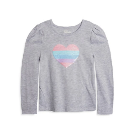 Epic Threads Little Girl's Sequin-Heart Long Sleeve T-Shirt