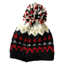 Jenni Chunky Fair Isle Beanie Black