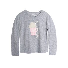 EPIC THREADS Little Girls Hot Cocoa Graphic Long Sleeve T-shirt