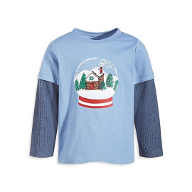 First Impressions Baby Boy's Snowy Cabin Long-Sleeve T-Shirt