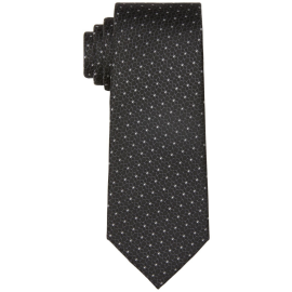 Calvin Klein Mens Flower Dot Tie Black Pepper 