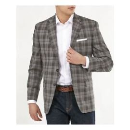LAUREN RALPH LAUREN Men's Single Breasted Wool Blend Sport Coat