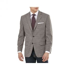 Lauren Ralph Lauren Men's UltraFlex Plaid Sport Coat (Brown/Cream, 36REG)