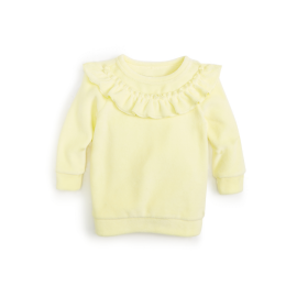 FIRST IMPRESSIONS Baby Girls Velour Ruffle Sweatshirt