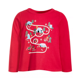 FIRST IMPRESSIONS Toddler Girls Map Long-Sleeve T-Shirt