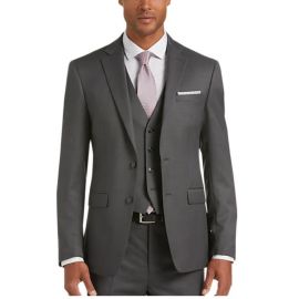 Calvin Klein Men's Slim Fit 2 Piece Suit Size 38 Short with Pants 31W