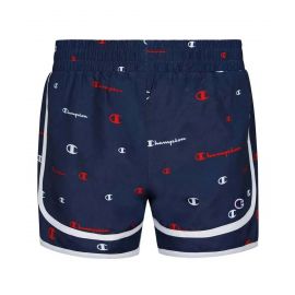 Champion Girls Navy & White Logo Stripe Varsity Shorts