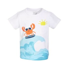 First Impressions | Blue & Bright White Crab Surfer Crewneck Tee