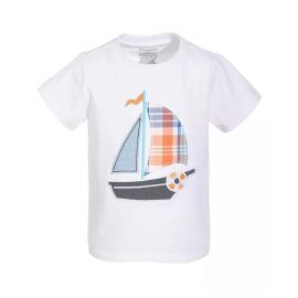 First Impressions by Macy’s | Bright White Sailboat Crewneck Tee