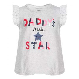 First Impressions | Light Gray Heather 'Little Star' Angel-Sleeve Tee