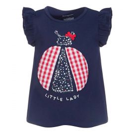 First Impressions | Blue 'Little' Lady Bug Angel-Sleeve Tee