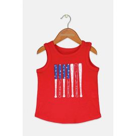 First Impressions Toddlers Boy Baseball Print Cotton Tank Top