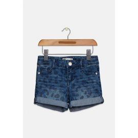 Epic Threads Toddlers Girl Tulip Hem Denim Short - Leopard Wash